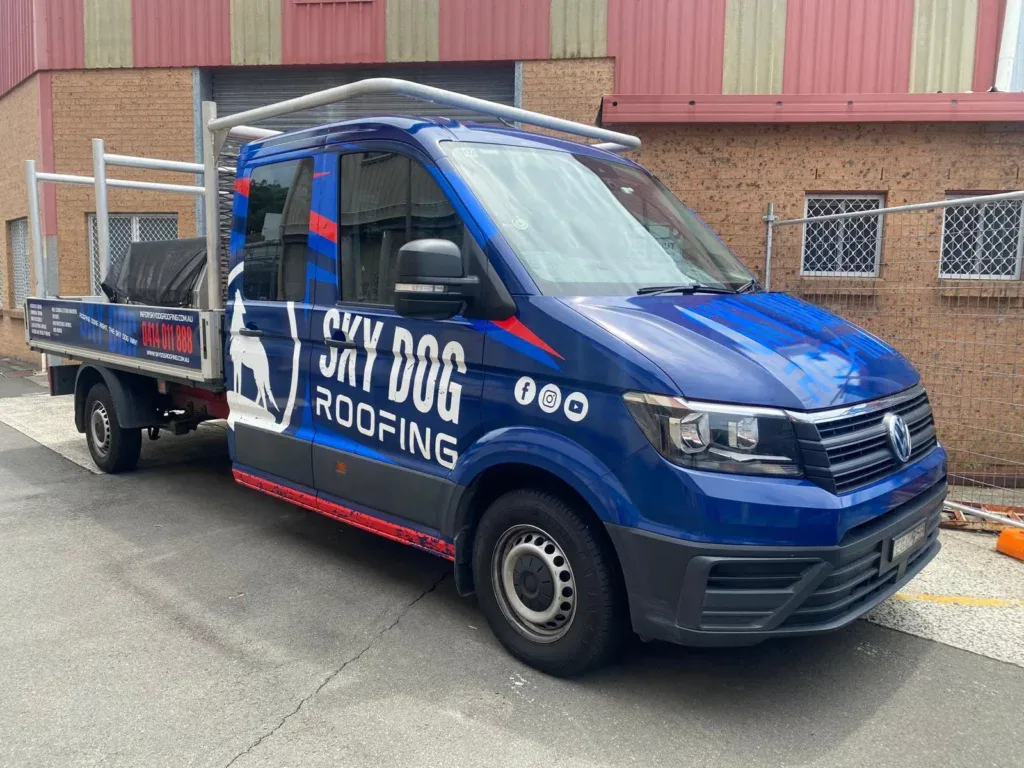 Sky Dog Roofing work truck